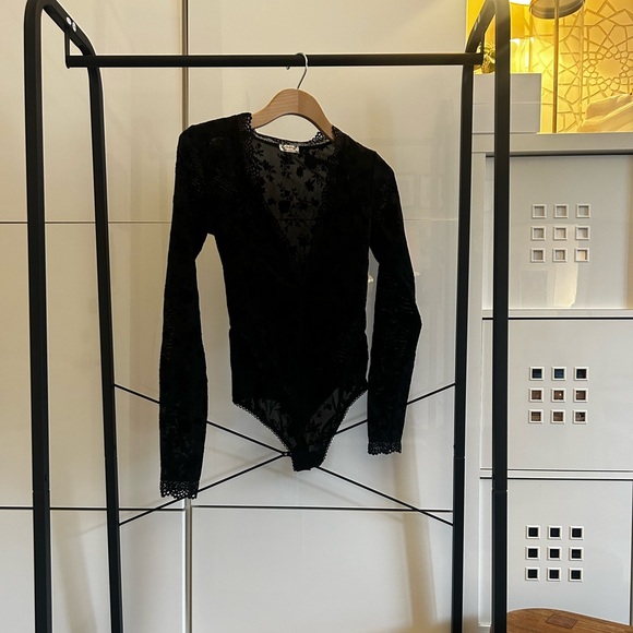 NWT Free people Lace Long sleeve Body suit - Picture 5 of 13